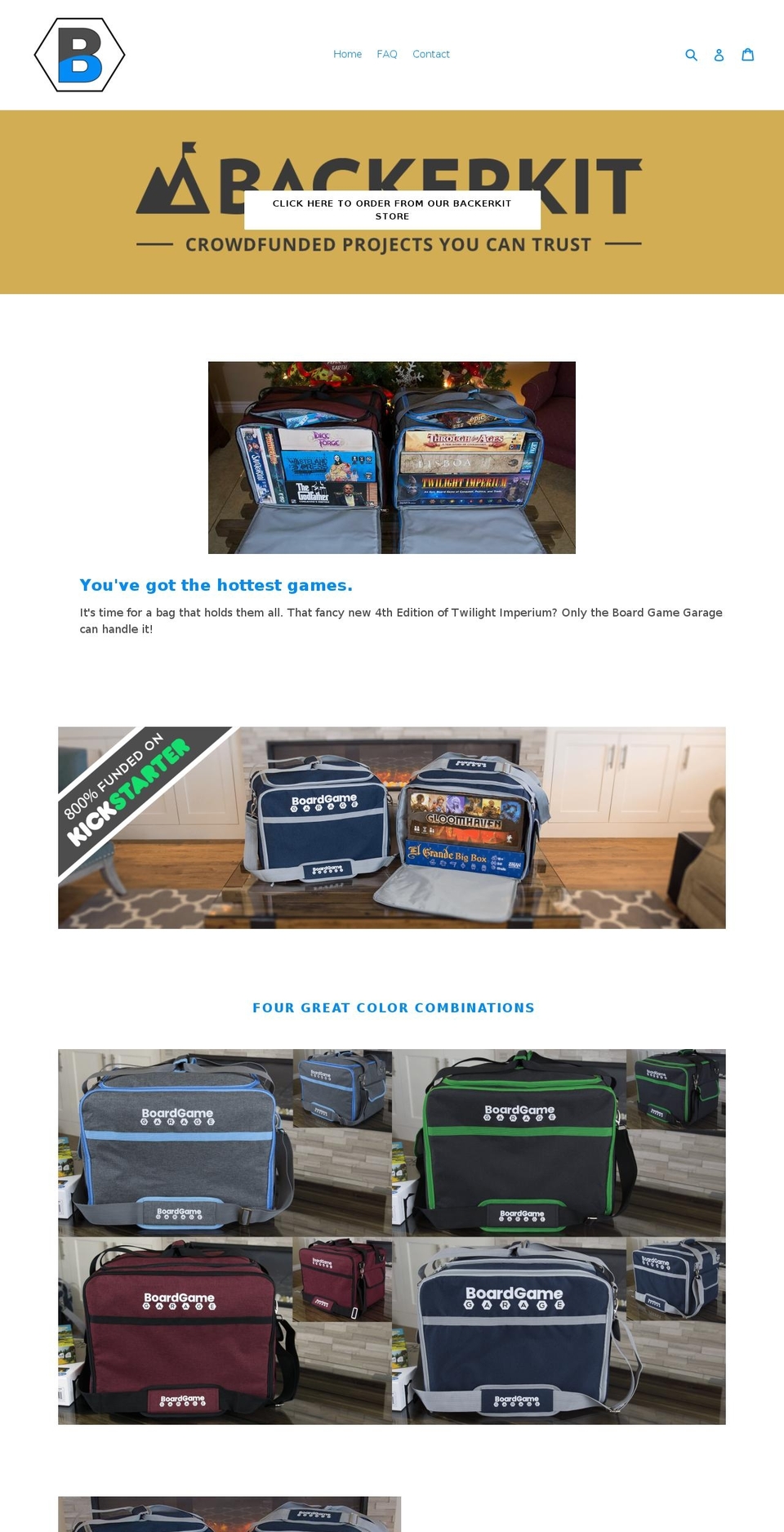 boardgamegarage.com — Shopify storefront screenshot
