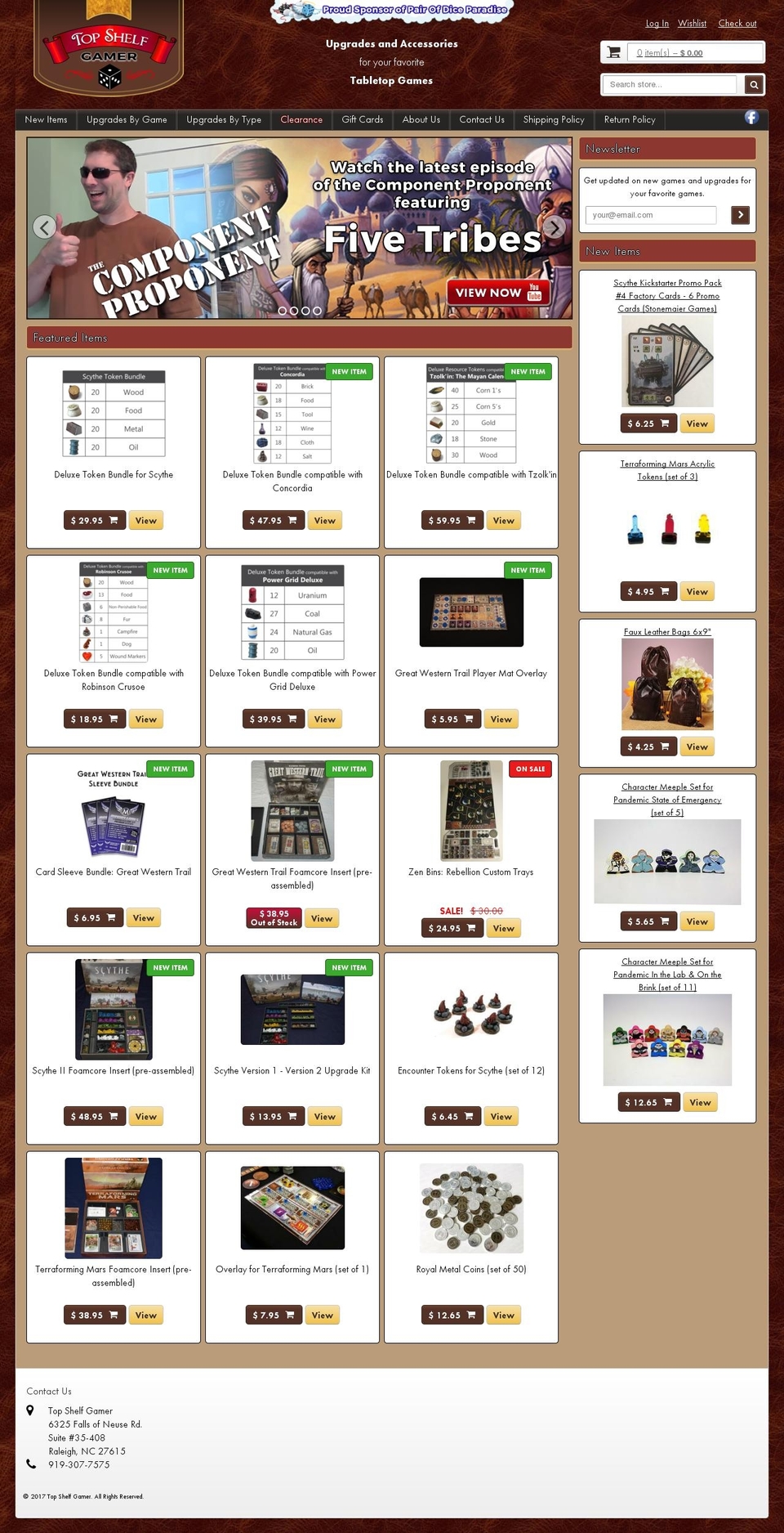 Top Shelf 3-6-2017 Shopify theme site example boardgameupgrades.com