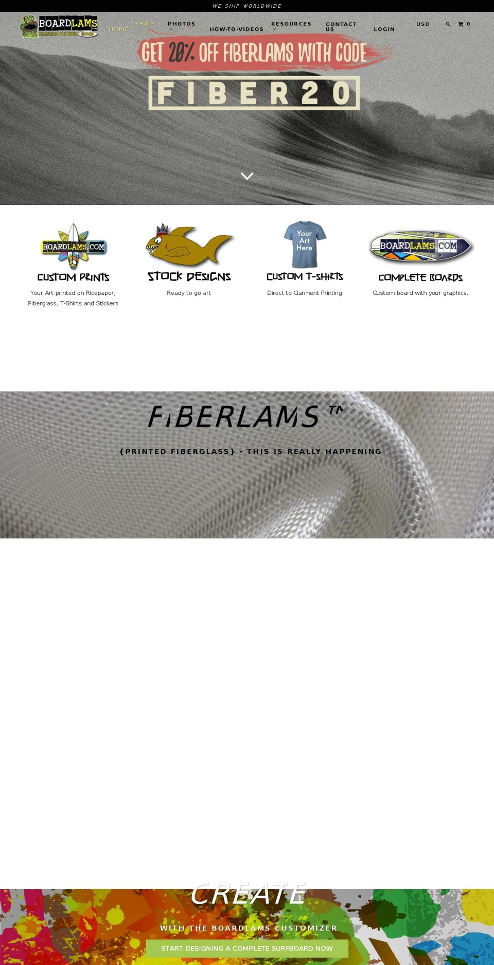 boardlams.com shopify website screenshot