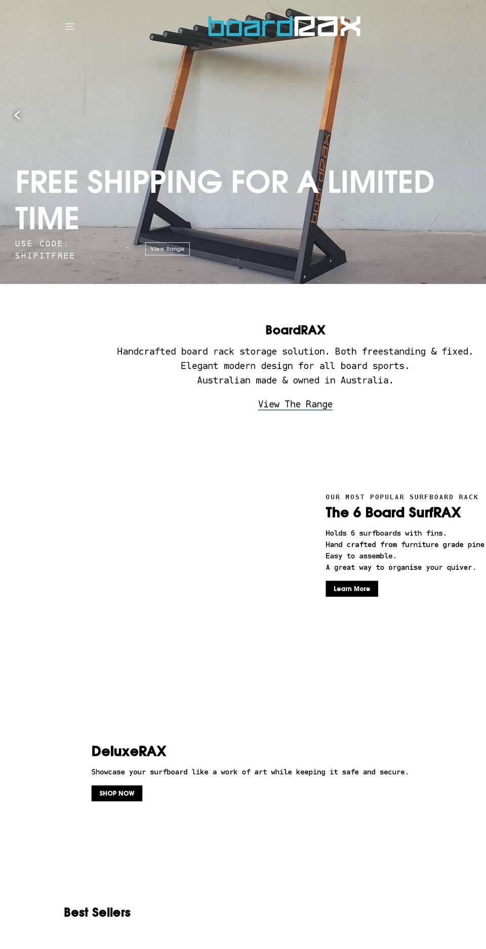 boardrax.com.au shopify website screenshot