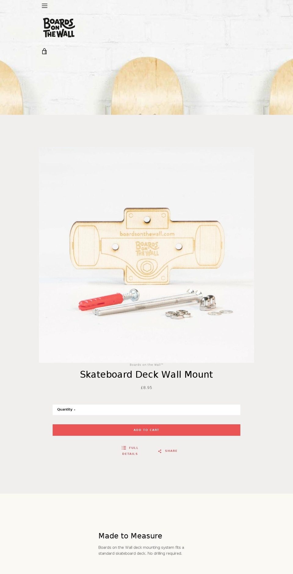 boardsonthewall.com shopify website screenshot