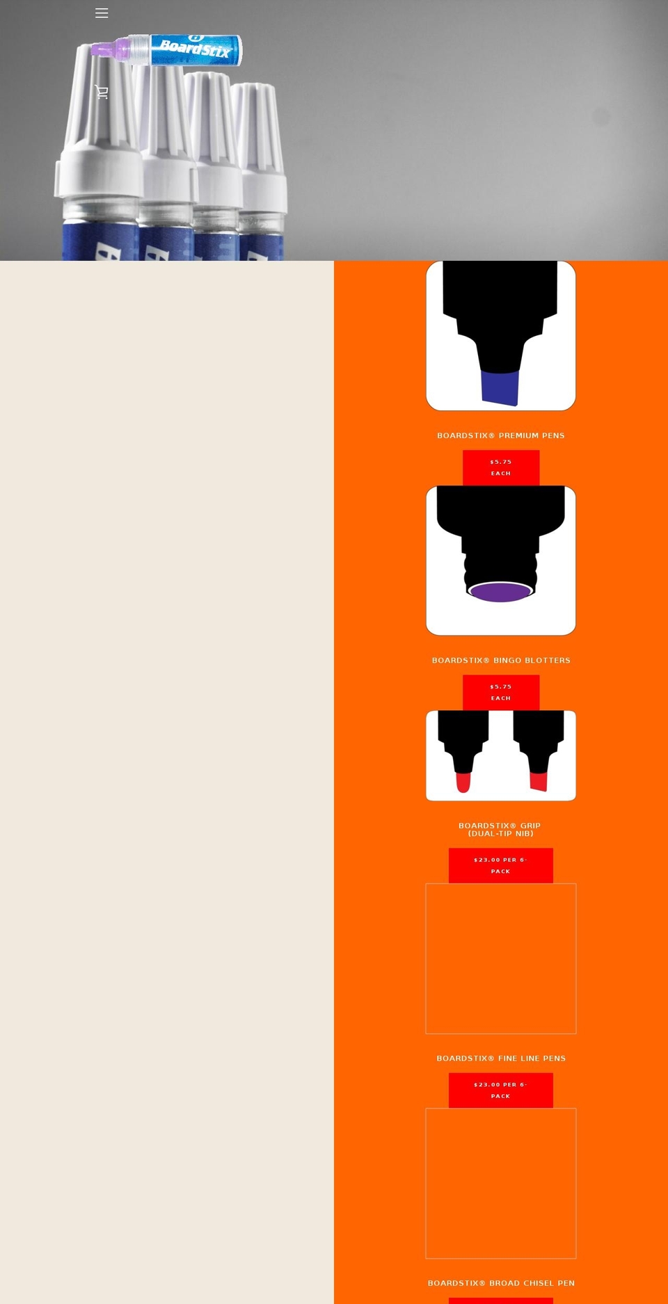 boardstix.com shopify website screenshot
