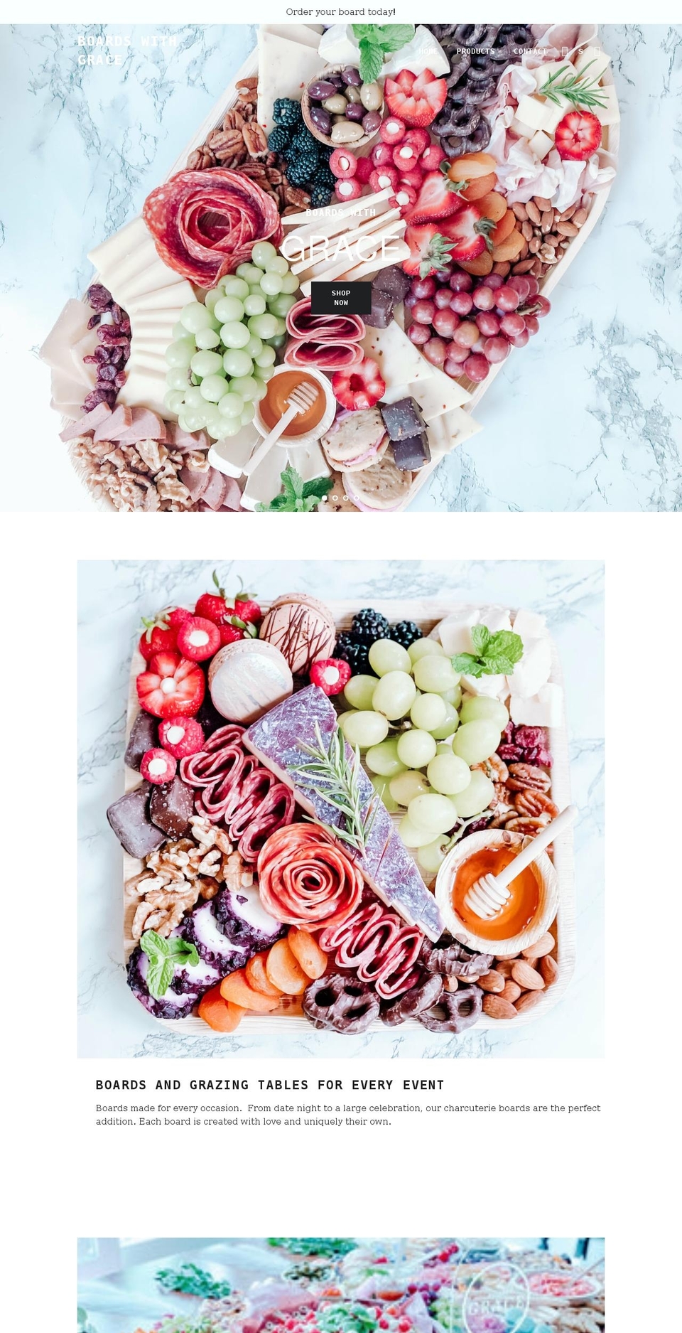 boardswithgrace.com shopify website screenshot