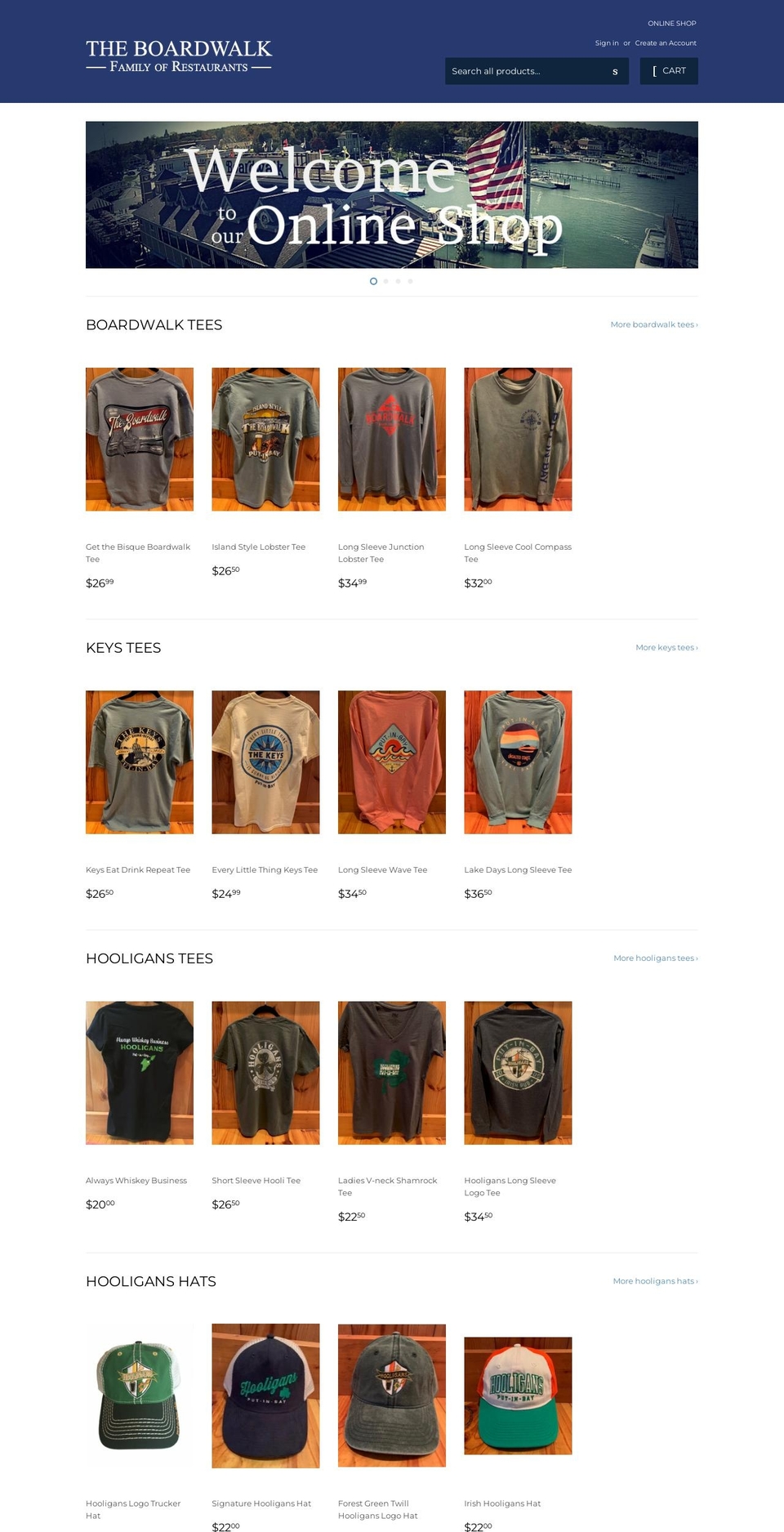 boardwalk-family-restaurants.myshopify.com shopify website screenshot