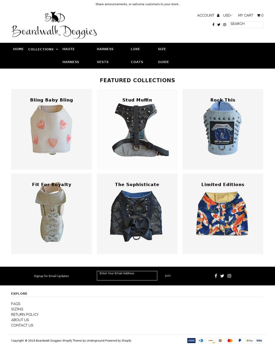 boardwalkdoggies.com — Shopify storefront screenshot