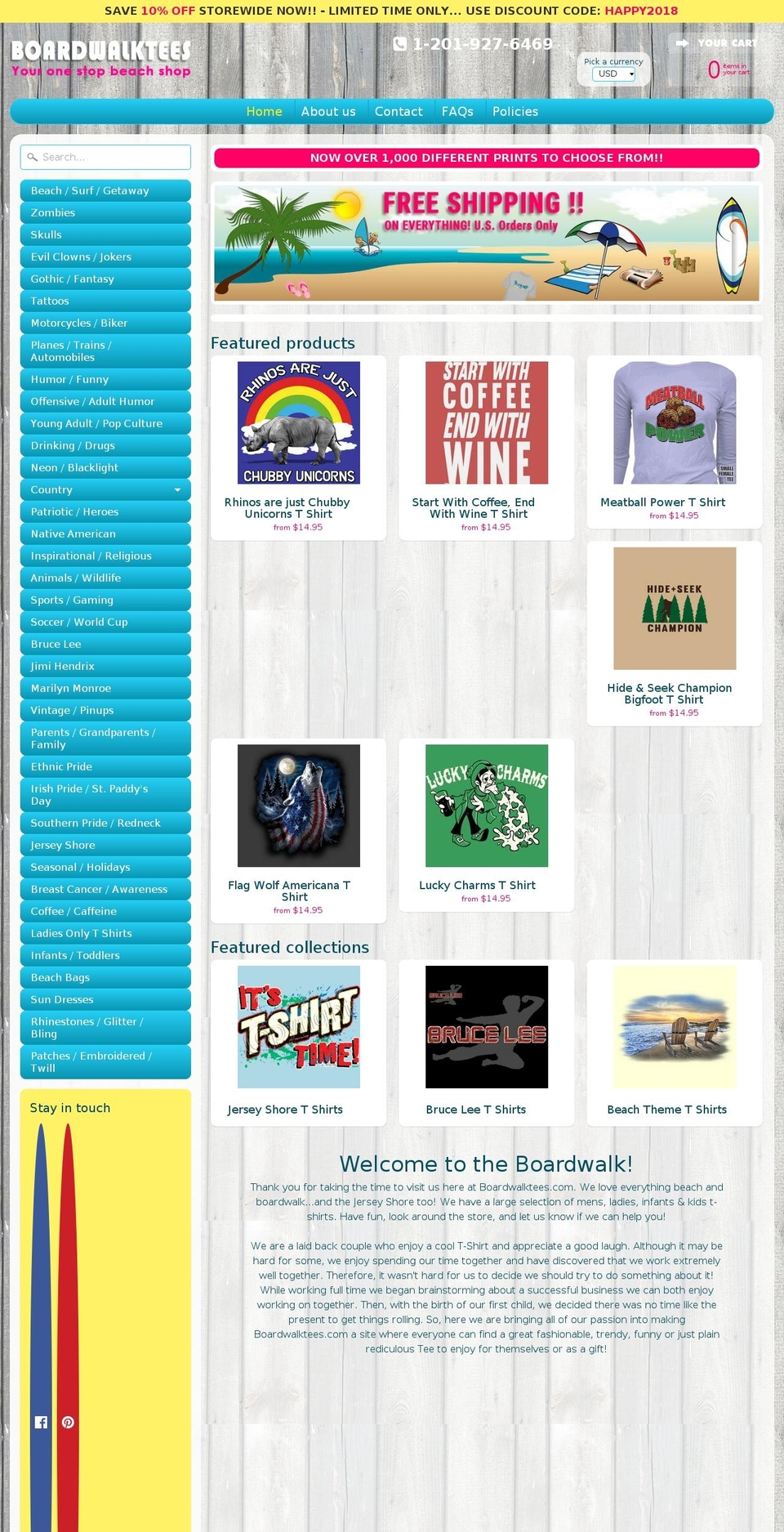 boardwalktees.com shopify website screenshot
