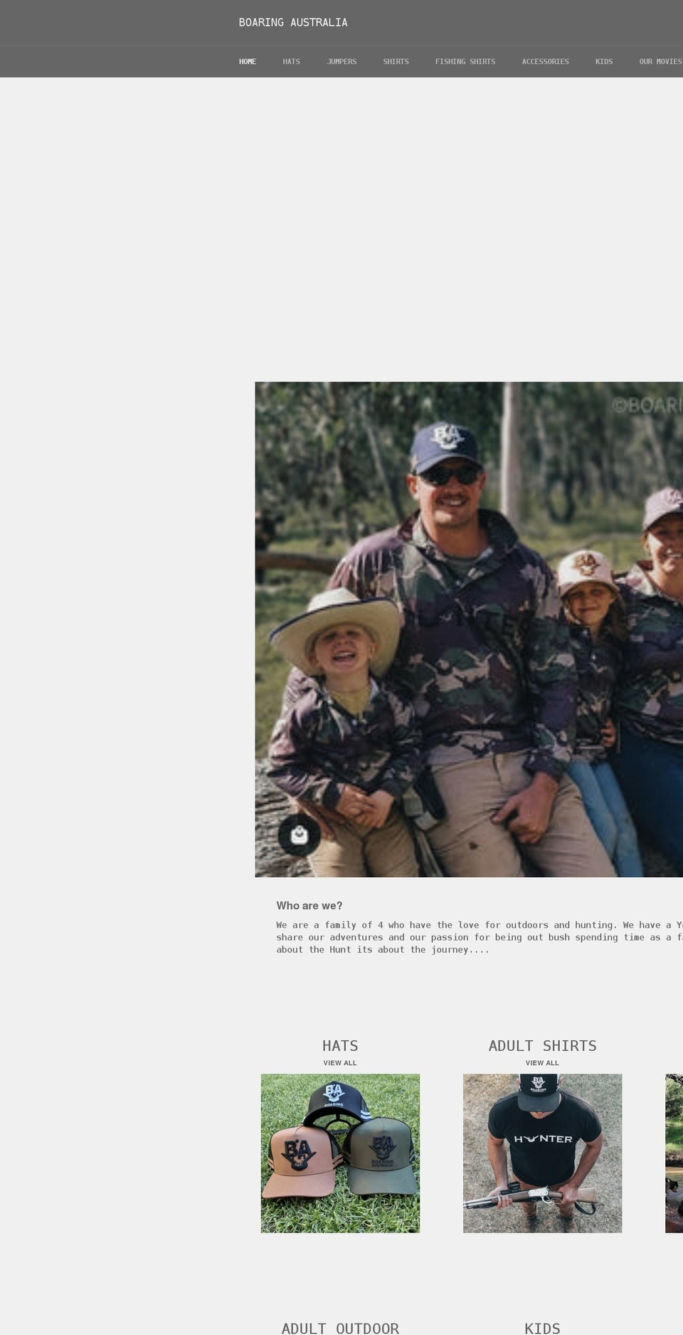 boaringaustralia.com.au shopify website screenshot
