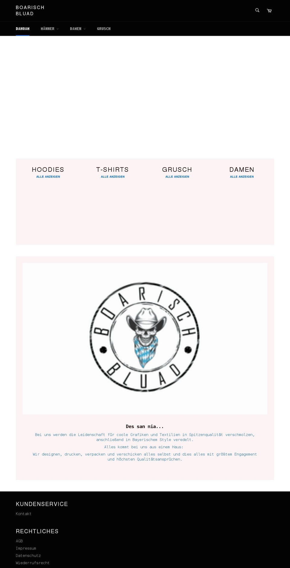 boarisch-bluad.shop shopify website screenshot