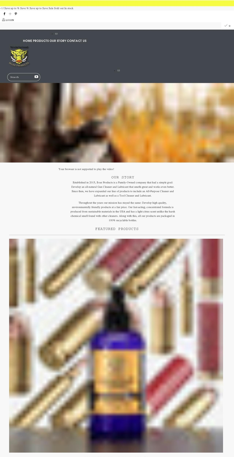 boarproducts.com shopify website screenshot
