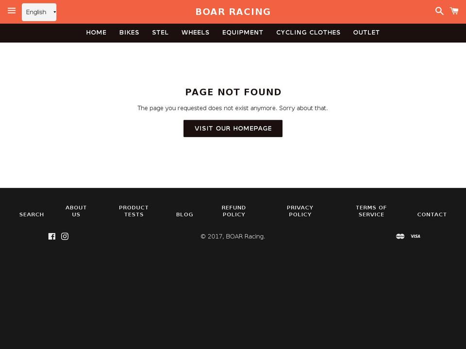 boarracing.com shopify website screenshot