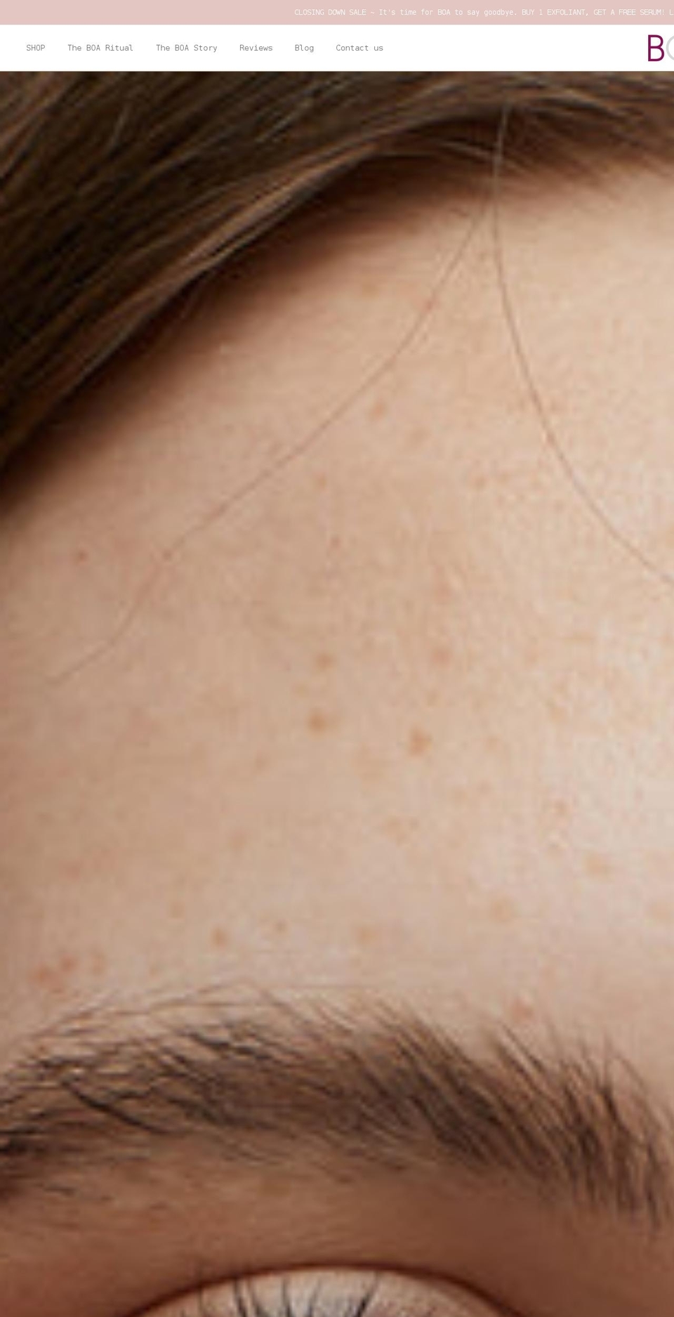 boaskincare.com shopify website screenshot