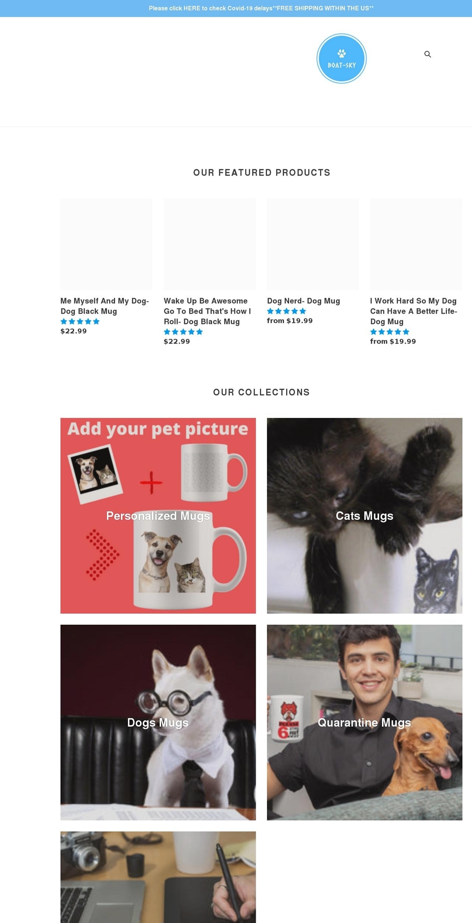 boat-sky.com shopify website screenshot