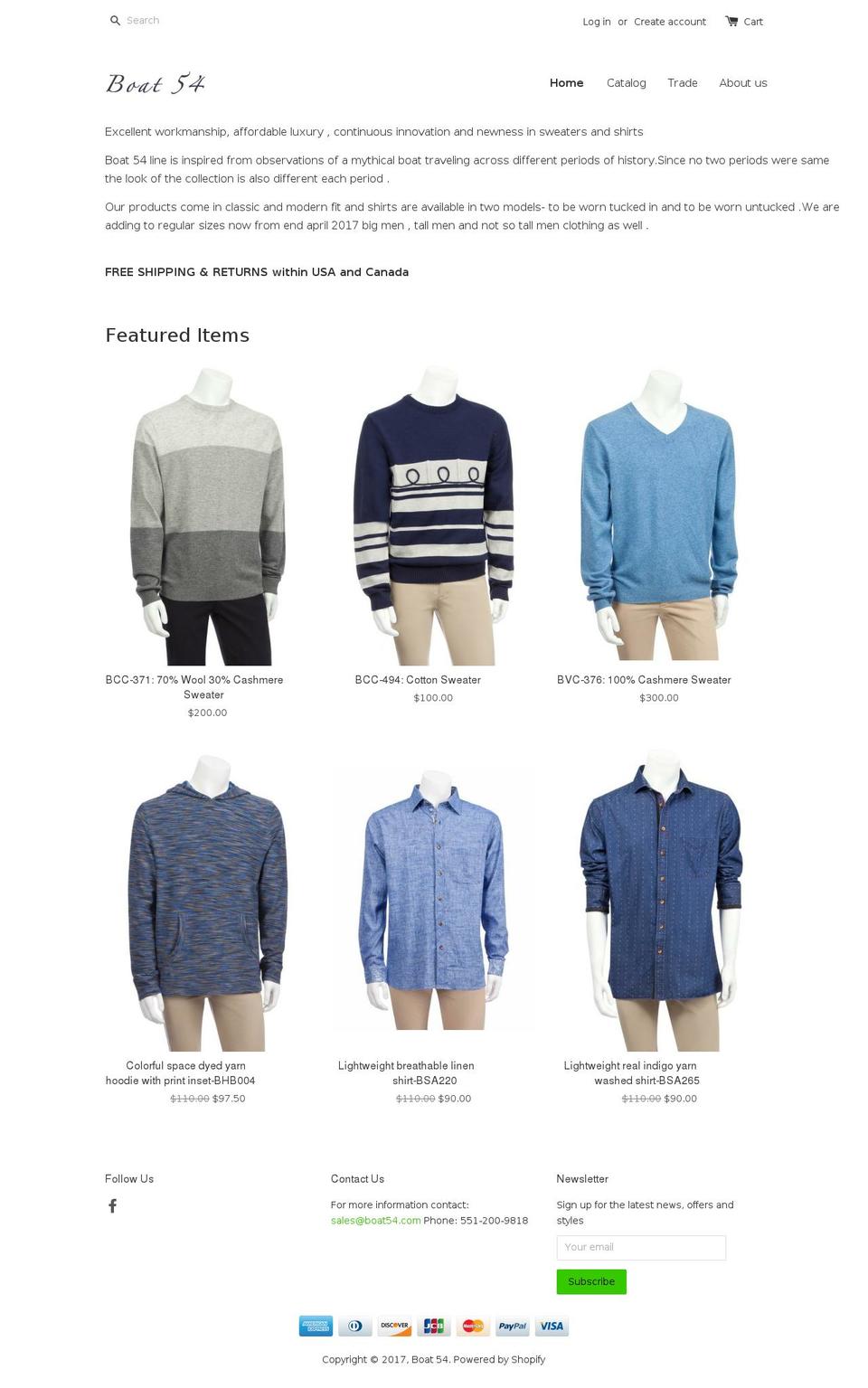 boat54.com shopify website screenshot