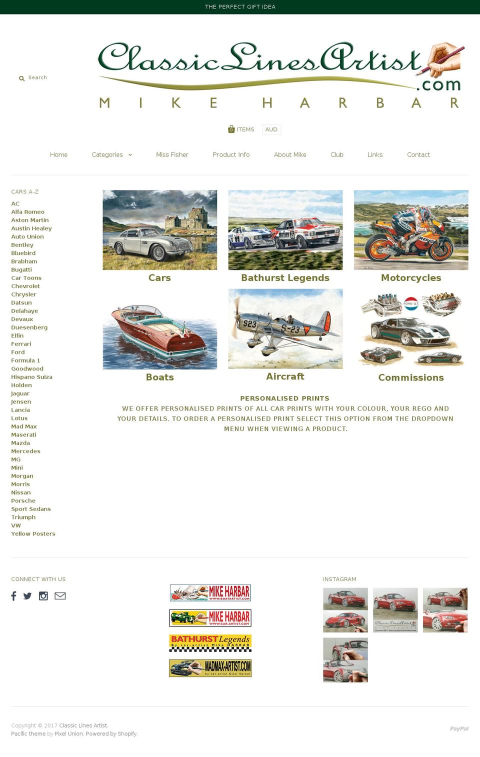 boatartist.com shopify website screenshot