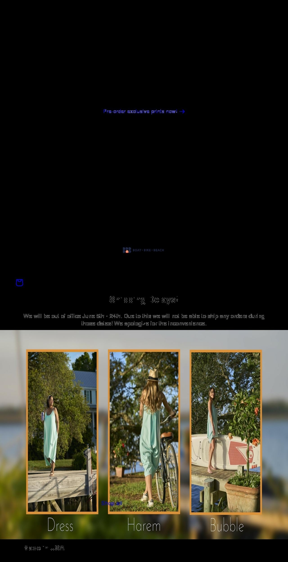 boatbikebeach.com shopify website screenshot