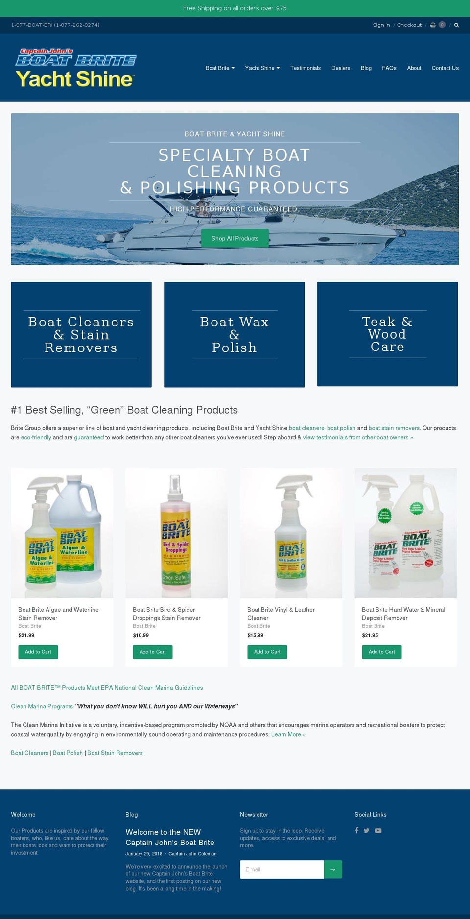 boatbrite.net shopify website screenshot