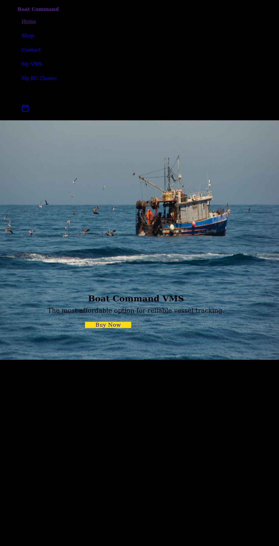 boatcommand.com shopify website screenshot