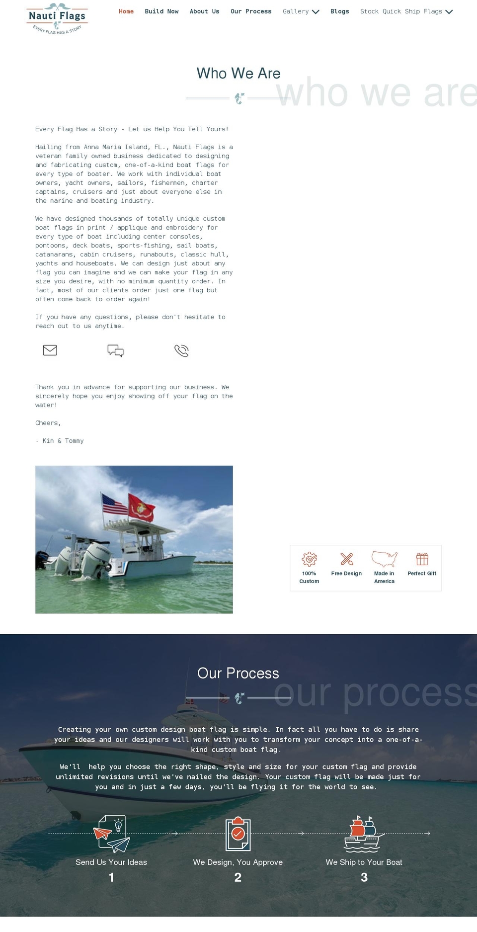 boatflag.me shopify website screenshot