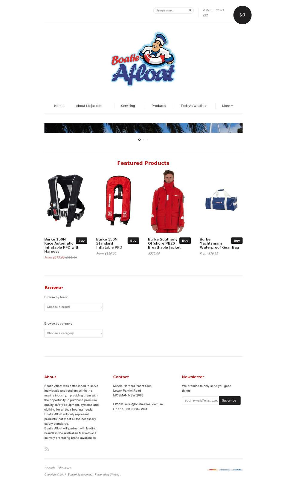 boatieafloat.com.au shopify website screenshot