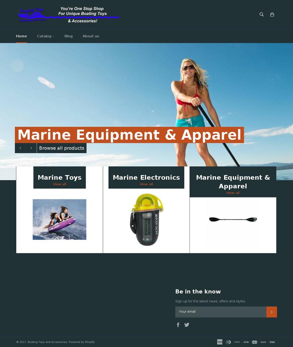 boatingtoysandaccessories.com shopify website screenshot