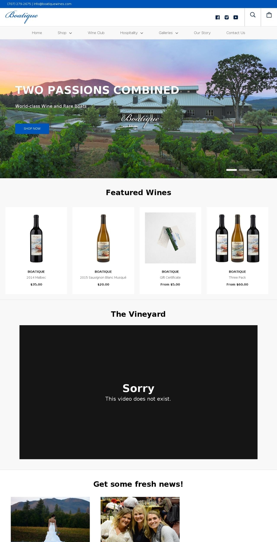 boatiquewines.com shopify website screenshot