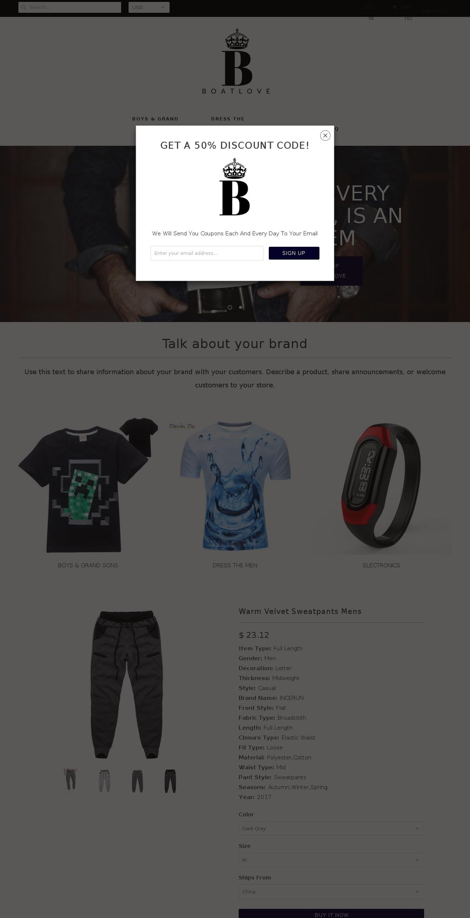 boatloves.com — Shopify storefront screenshot