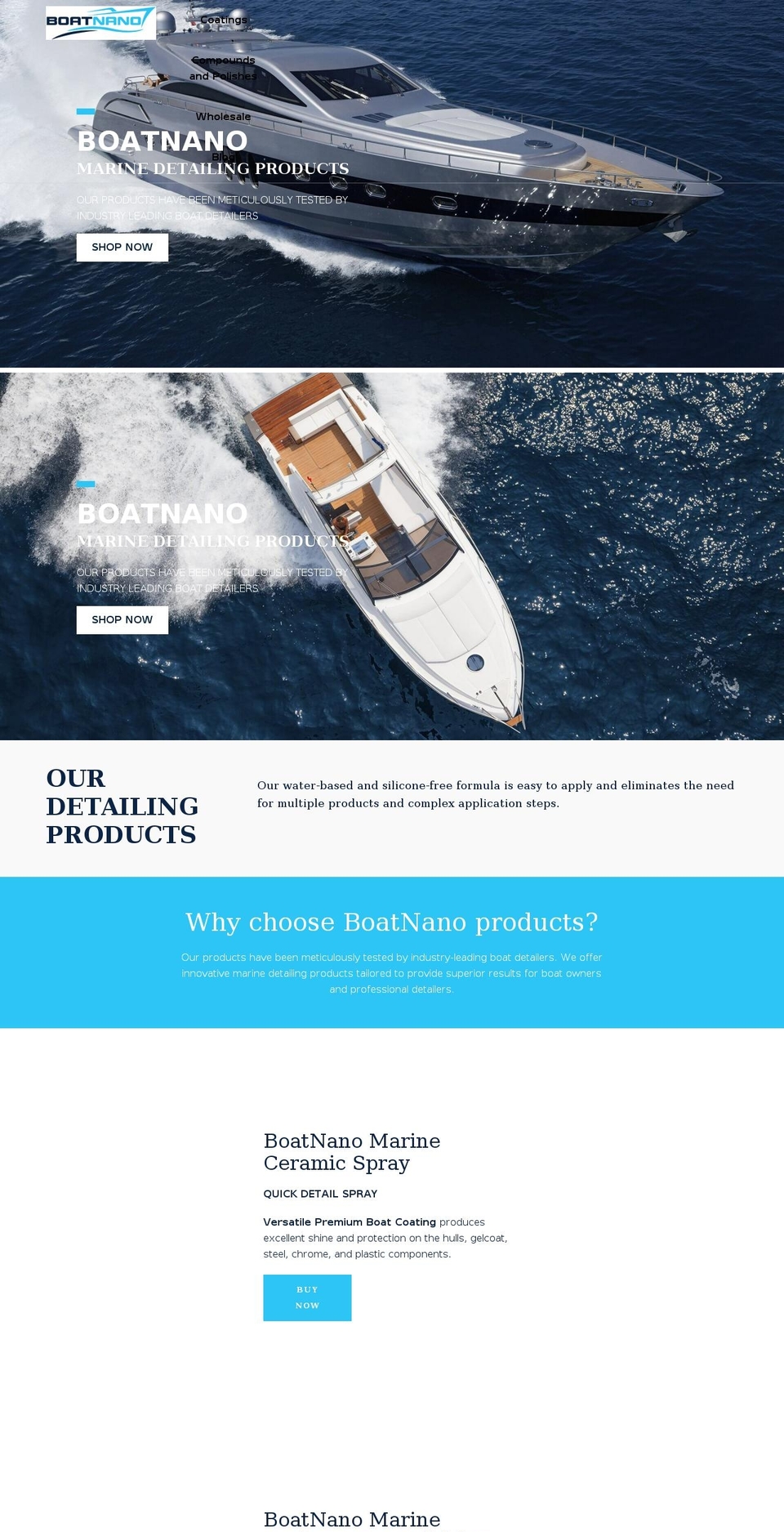 boatnano.com shopify website screenshot