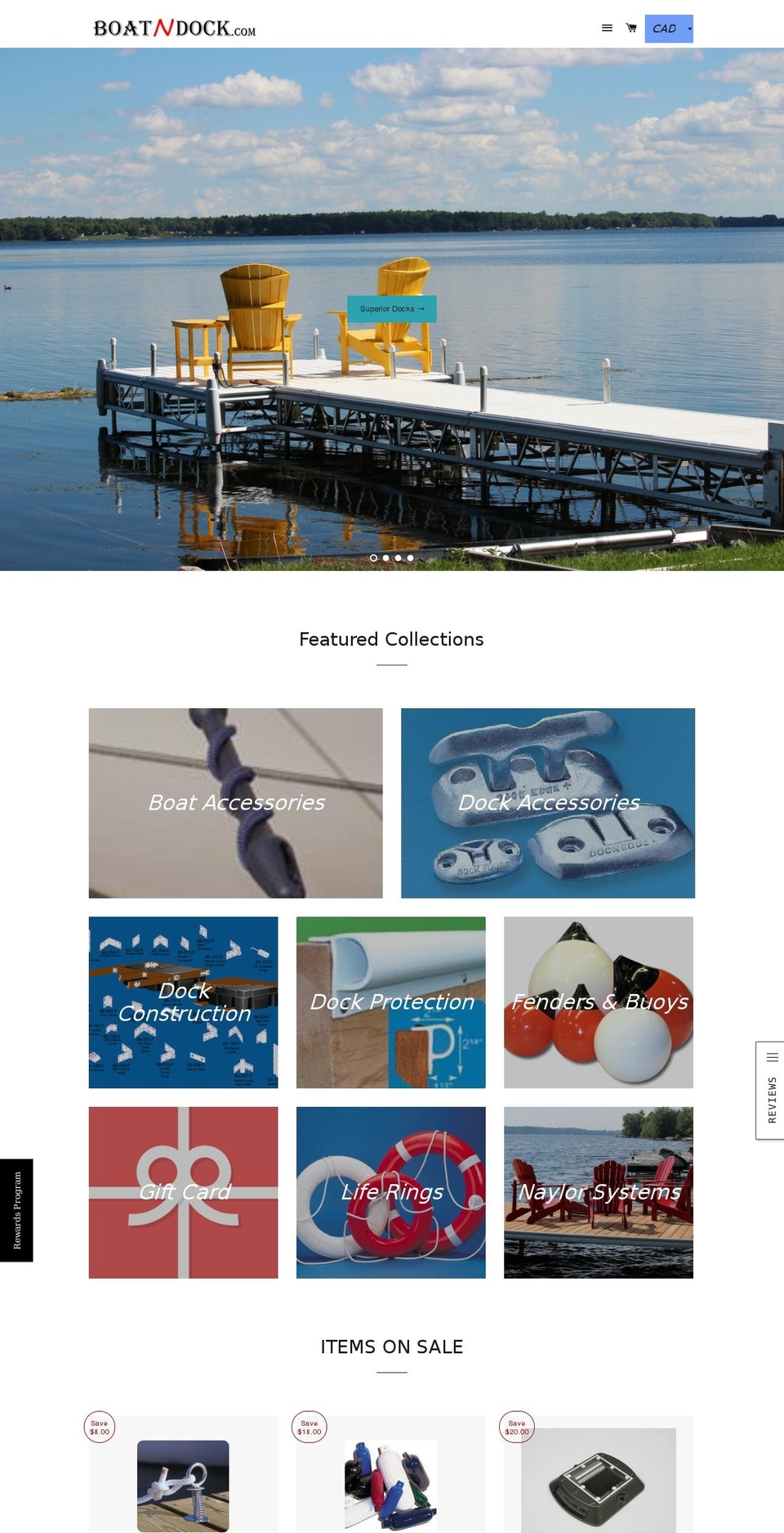 boatndock.com shopify website screenshot