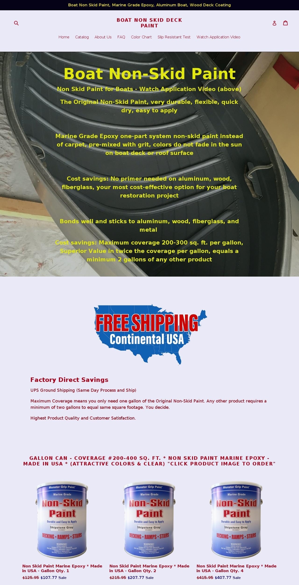 boatnonskid.com — Shopify storefront screenshot