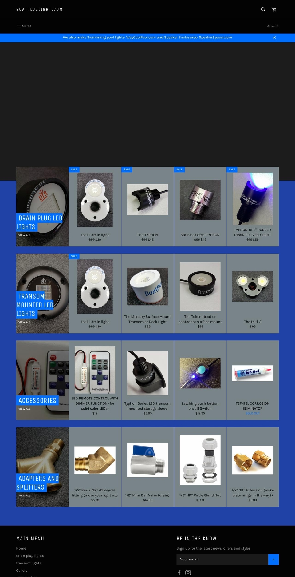 boatpluglight.myshopify.com shopify website screenshot