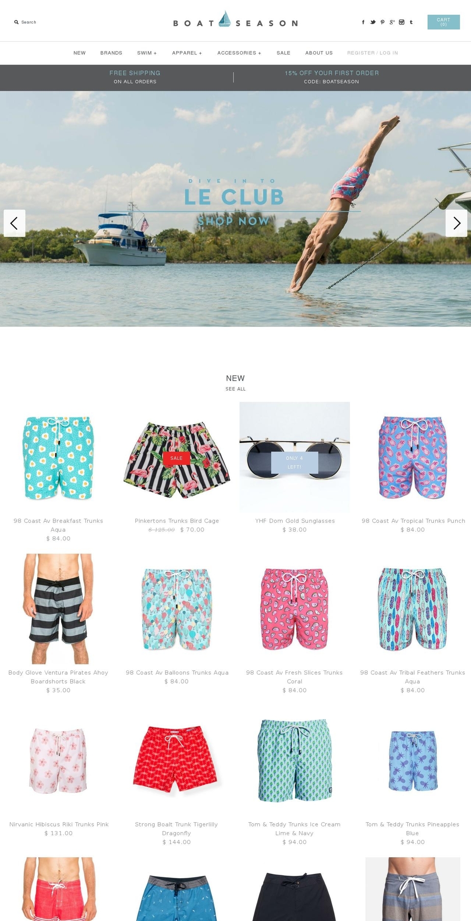 boatseason.com shopify website screenshot