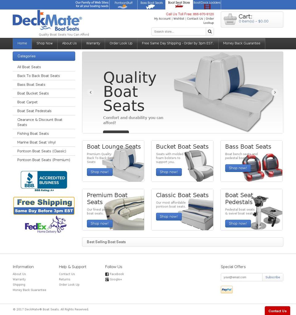 boatseatstore.com shopify website screenshot