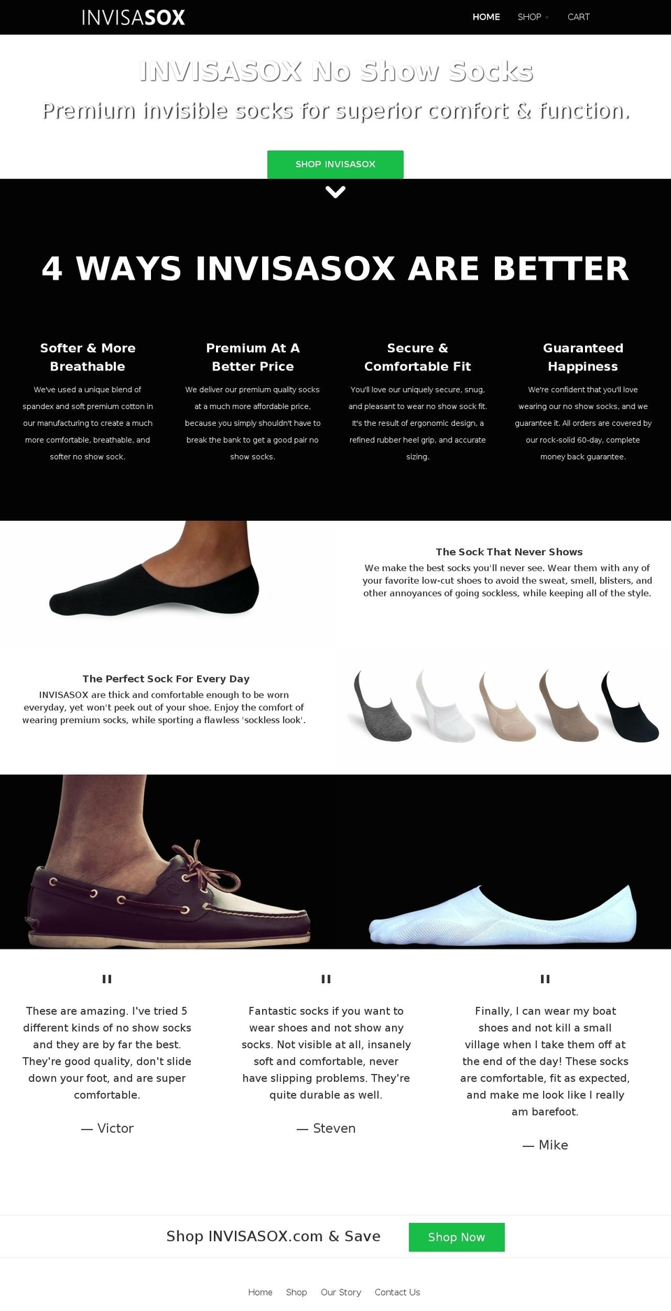 boatshoesocks.com shopify website screenshot