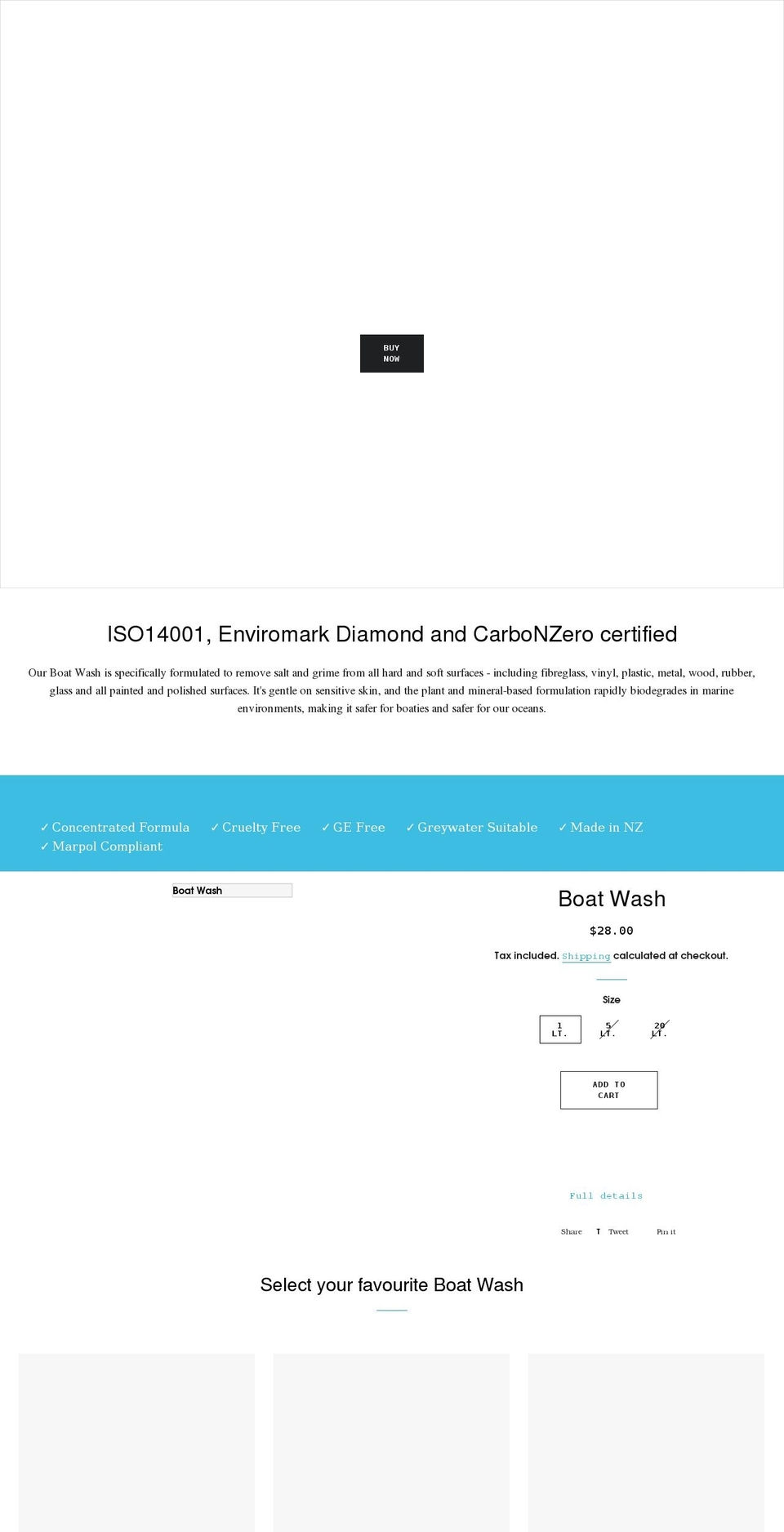 boatwash.com.au shopify website screenshot
