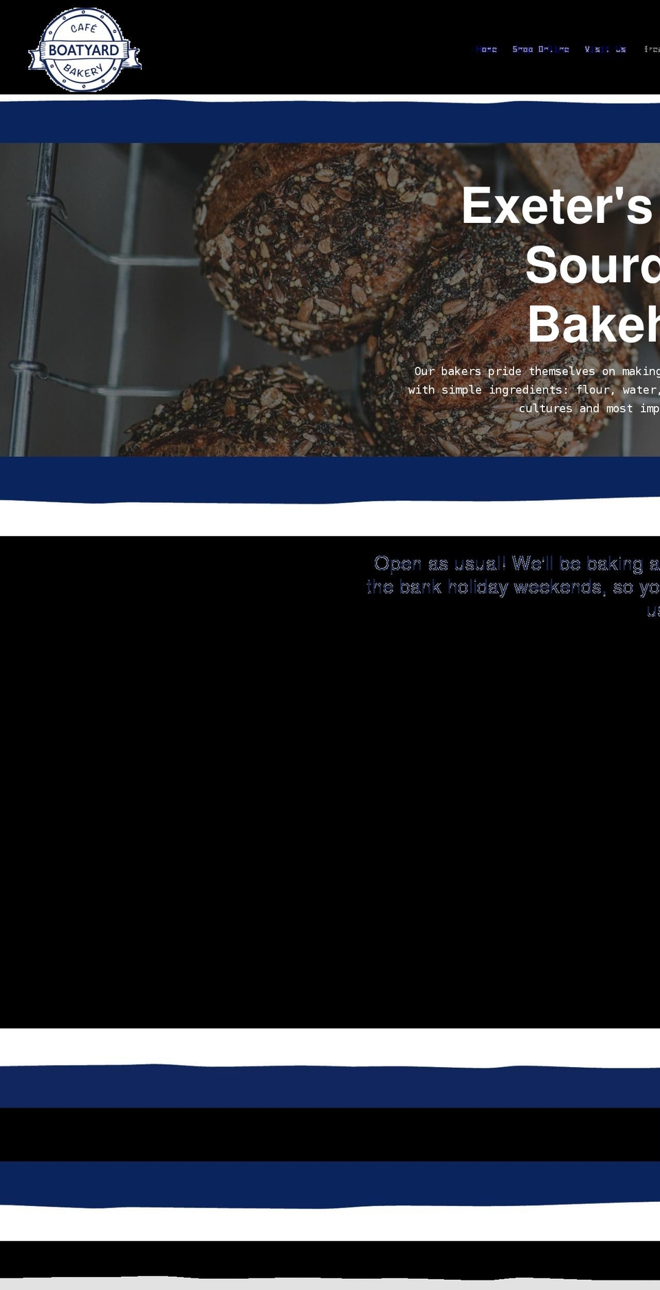 boatyardbakery.co.uk shopify website screenshot