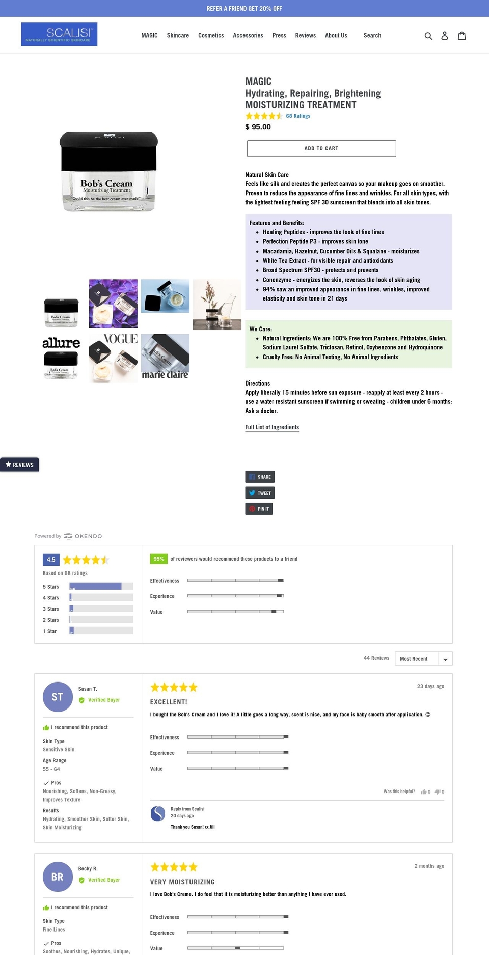 bob-cream.com — Shopify storefront screenshot