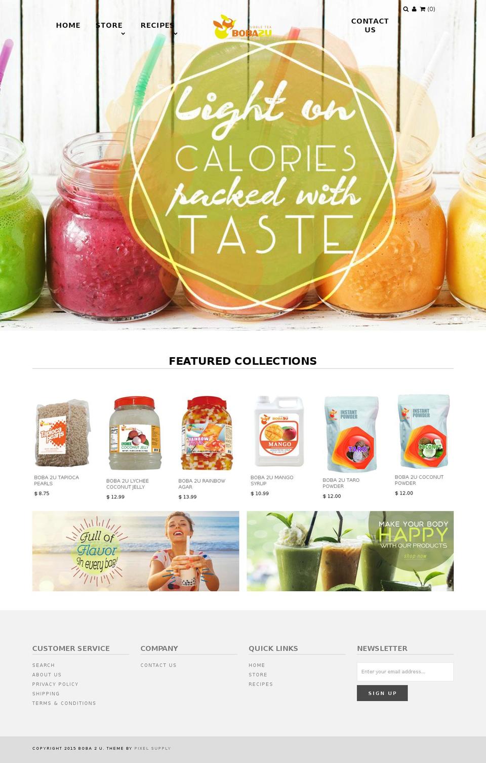 boba2you.com — Shopify storefront screenshot