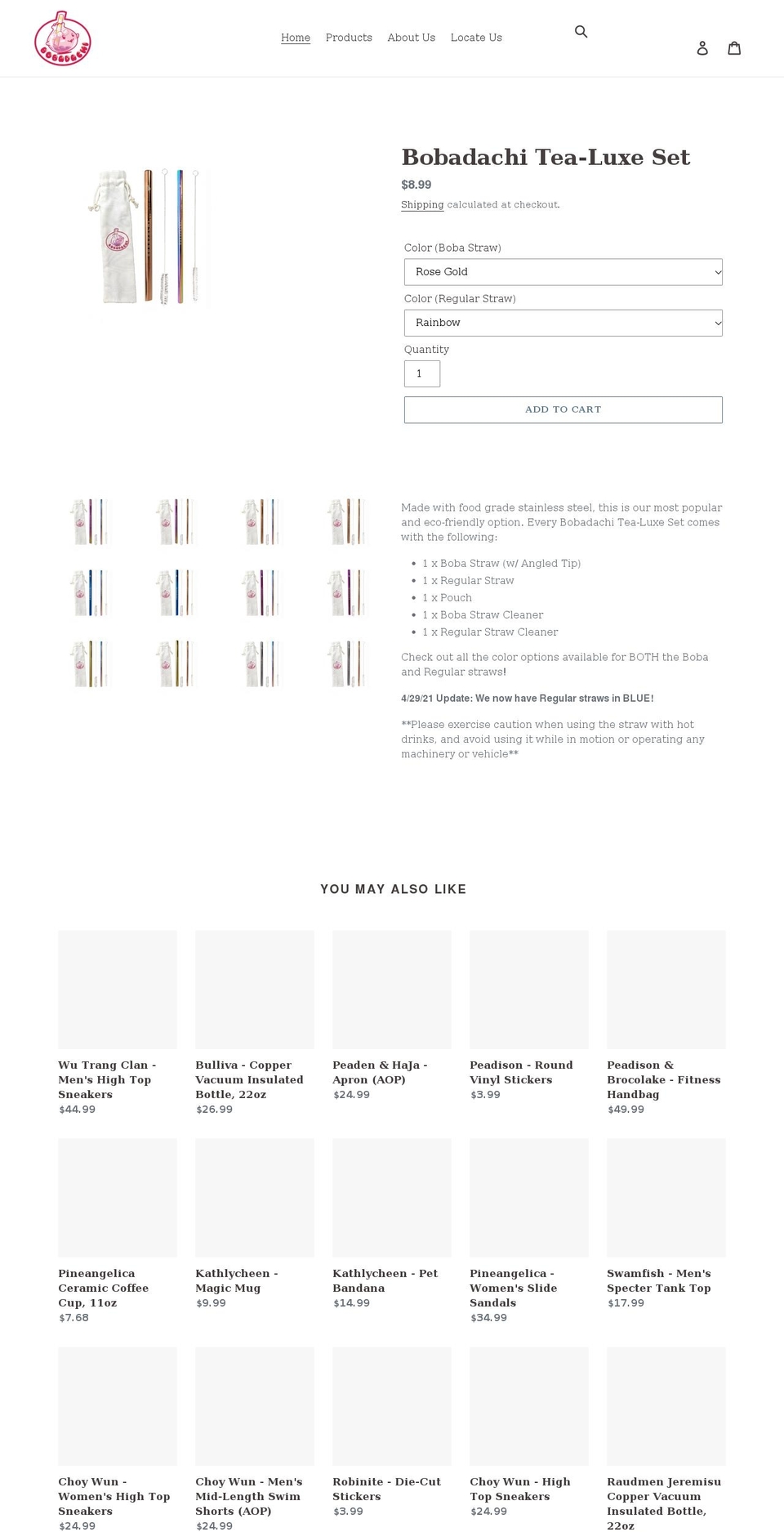 bobadachi.com shopify website screenshot