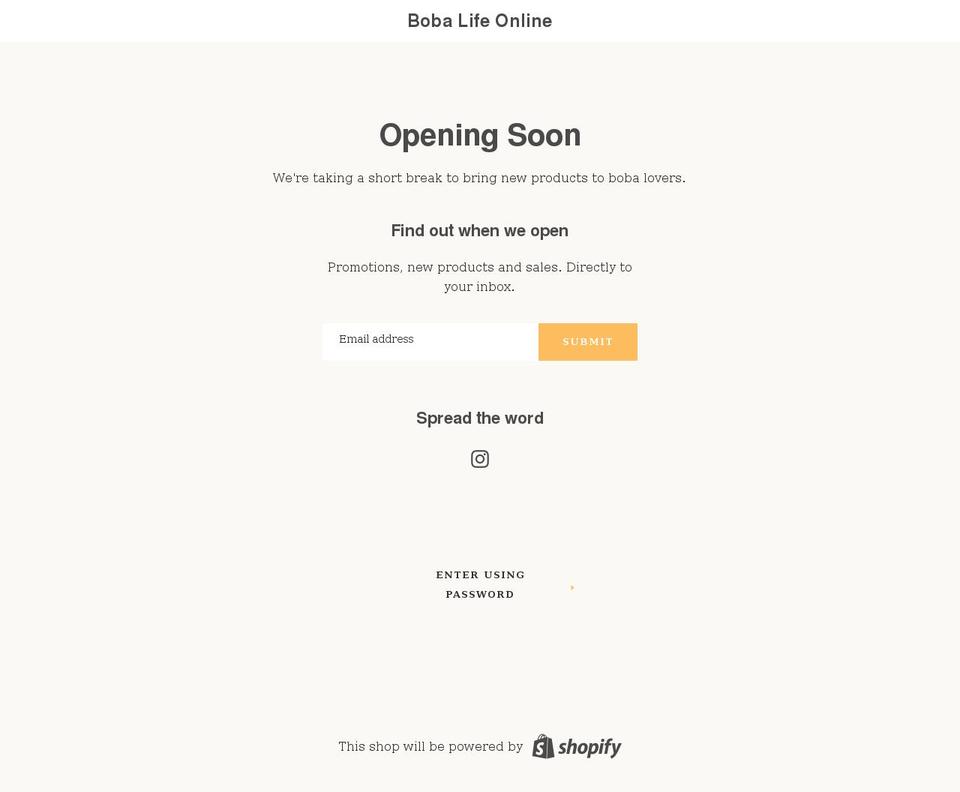 bobadiyshop.com shopify website screenshot