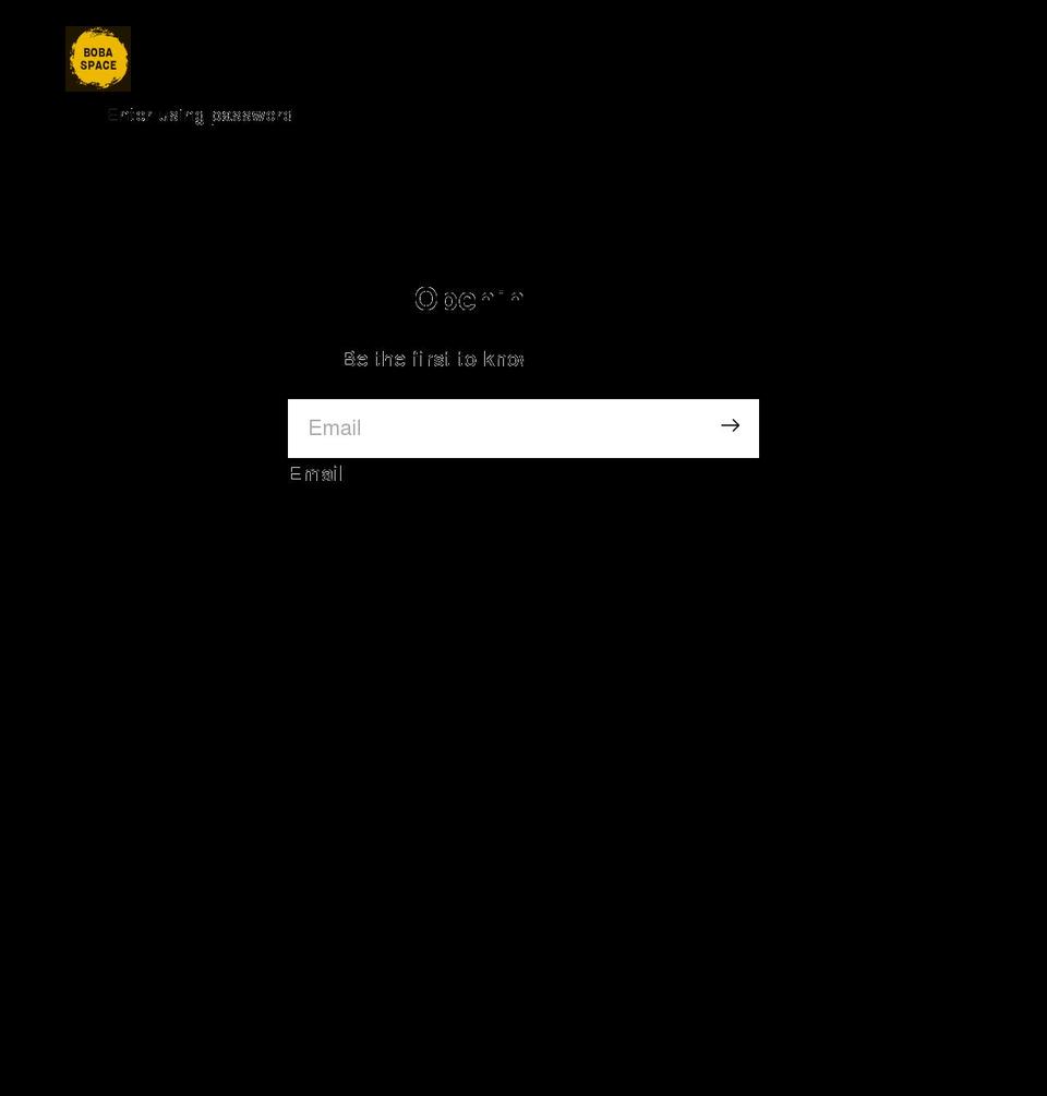 bobaspace.com shopify website screenshot