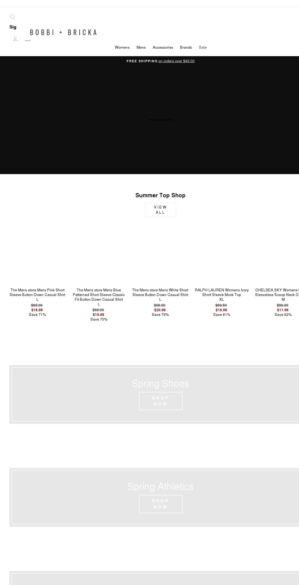 bobbiandbricka.com shopify website screenshot