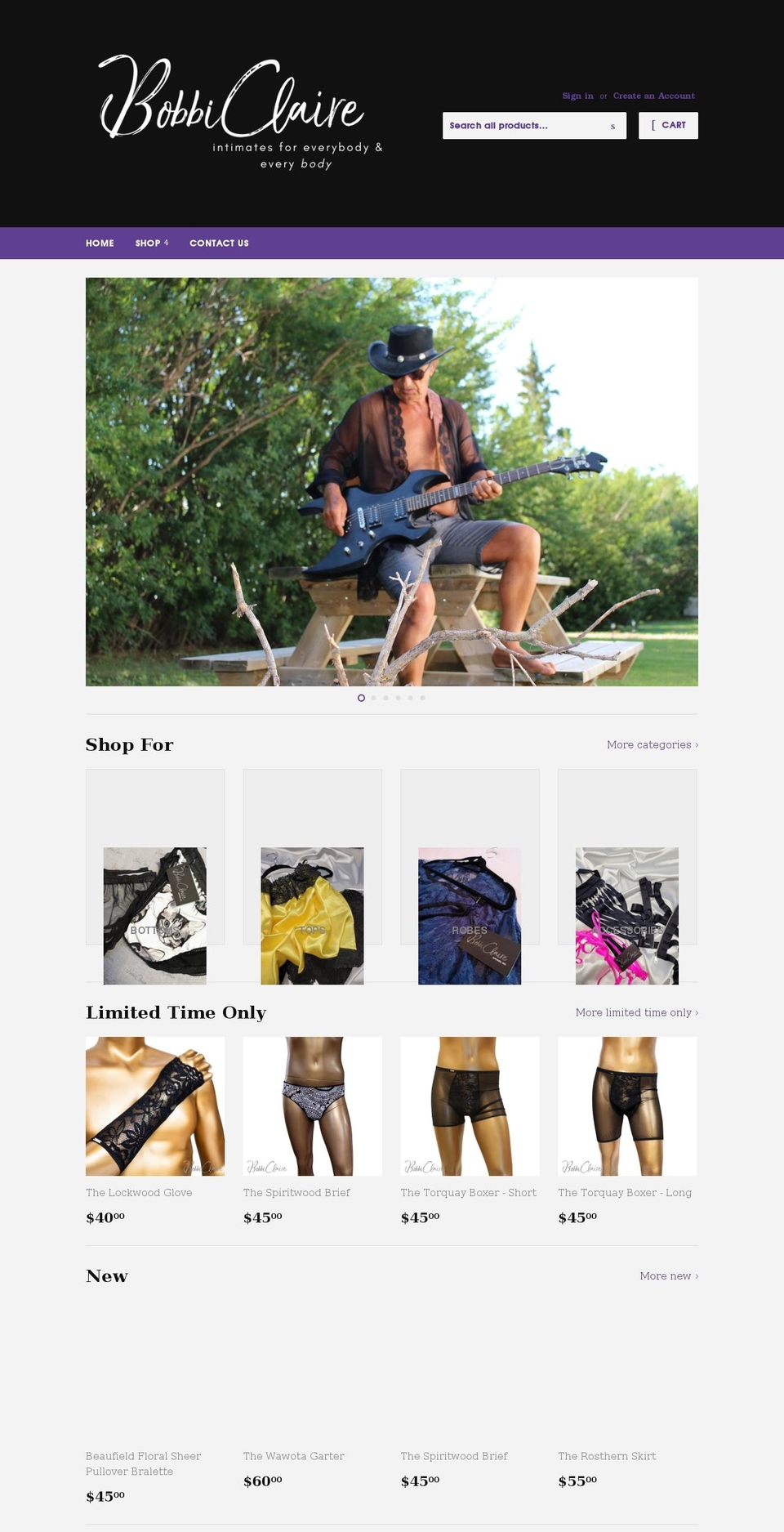 bobbiclaire.com shopify website screenshot