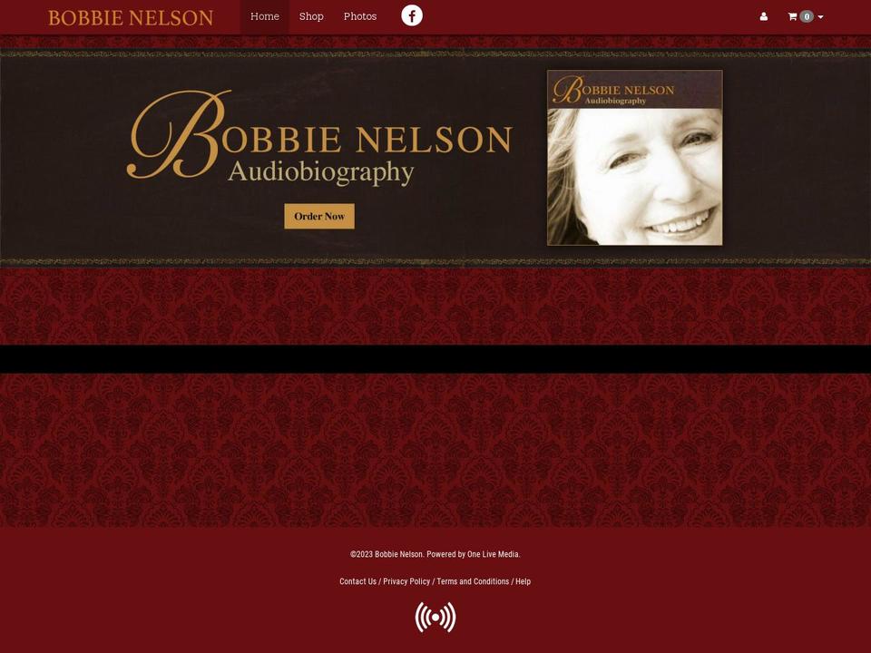 bobbieleenelsonofficial.com shopify website screenshot
