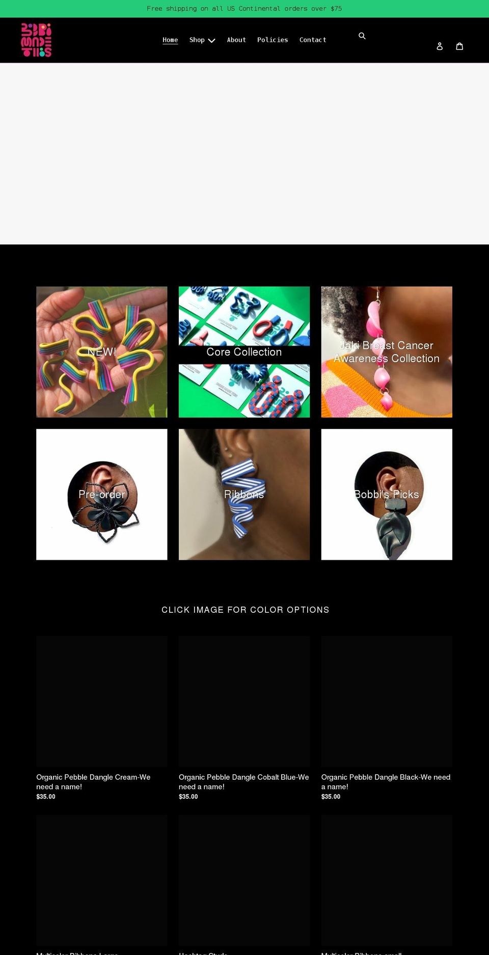 bobbimadethis.com shopify website screenshot