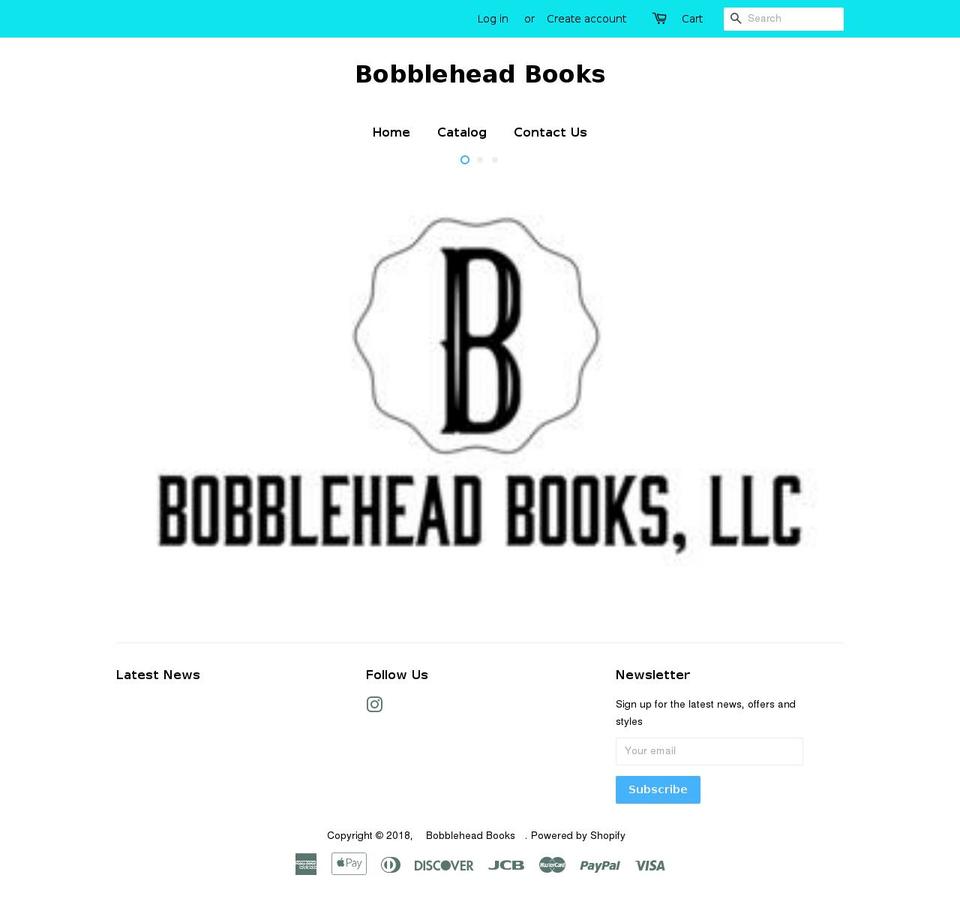 bobbleheadbooks.com — Shopify storefront screenshot