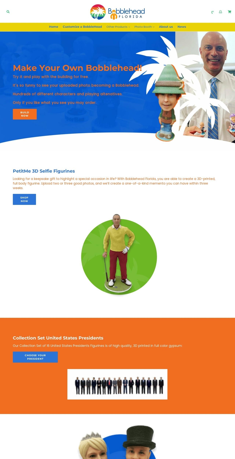 bobbleheadflorida.com — Shopify storefront screenshot