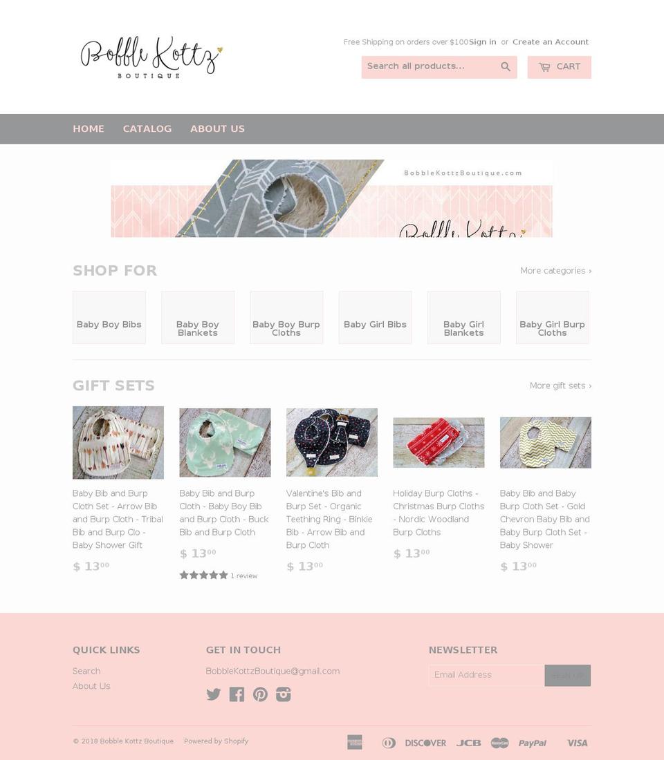 bobblekottz.com shopify website screenshot