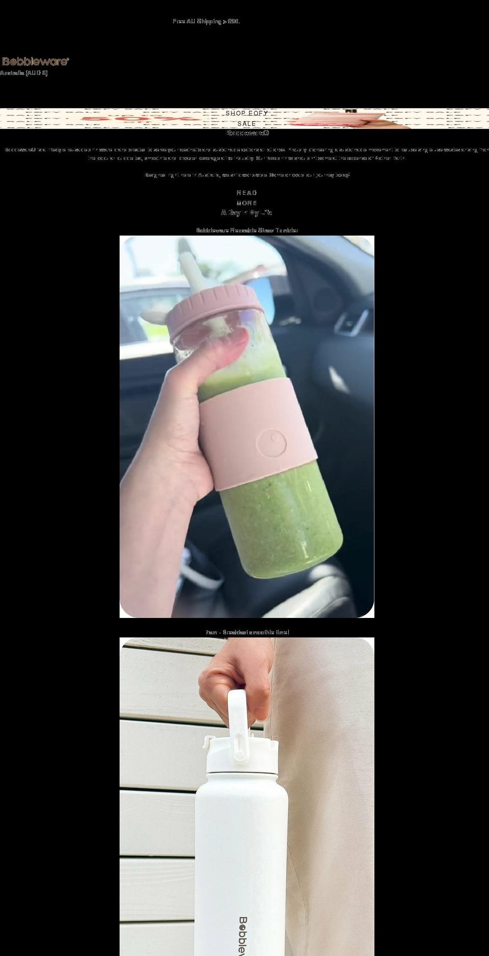 bobbleware.com shopify website screenshot