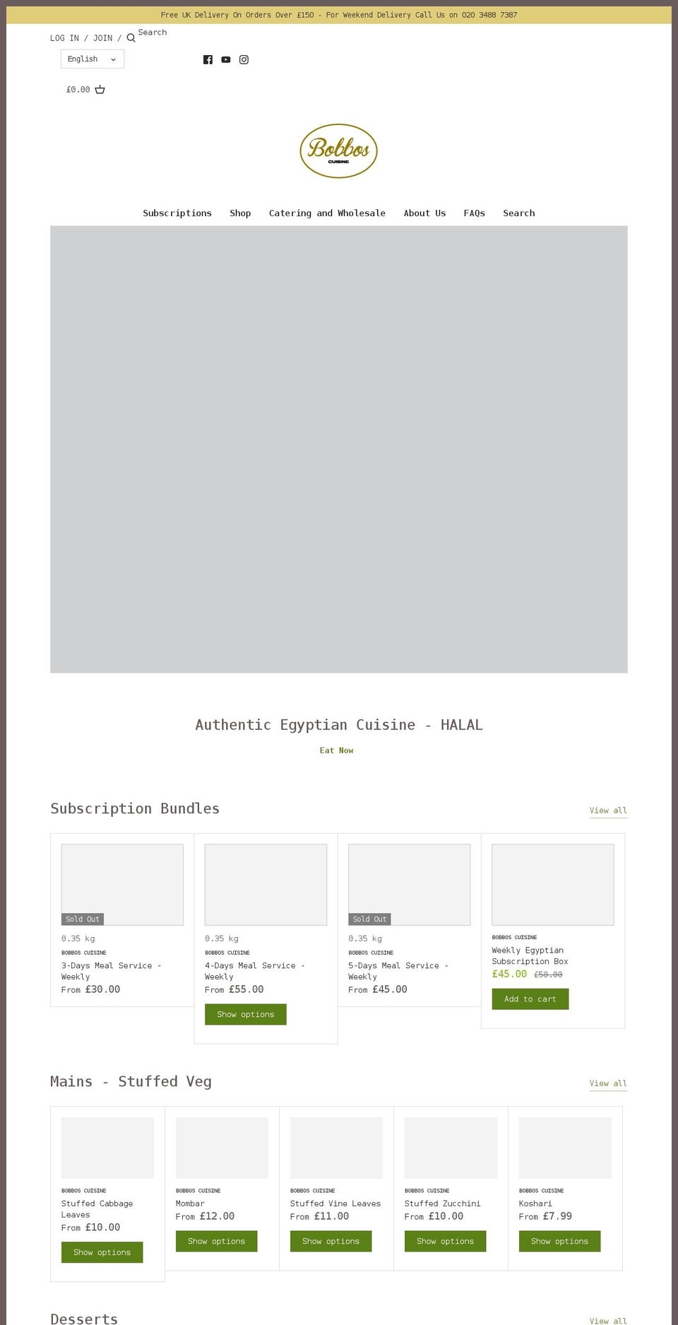 bobbos.uk shopify website screenshot