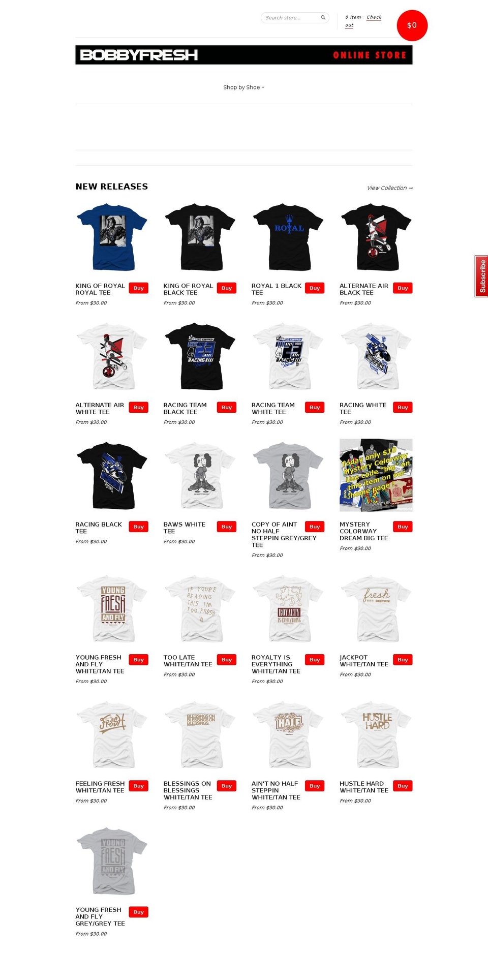 bobbyfresh.com shopify website screenshot